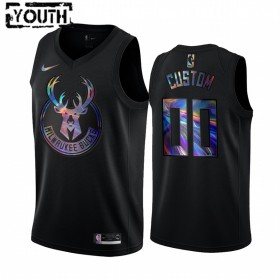 Barn Milwaukee Bucks Tröja Skräddarsydda Iridescent HWC Collection Swingman